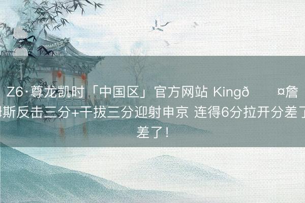 Z6·尊龙凯时「中国区」官方网站 King😤詹姆斯反击三分+干拔三分迎射申京 连得6分拉开分差了！