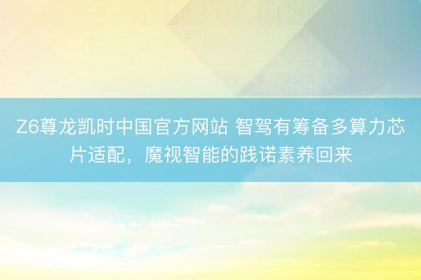 Z6尊龙凯时中国官方网站 智驾有筹备多算力芯片适配，魔视智能的践诺素养回来