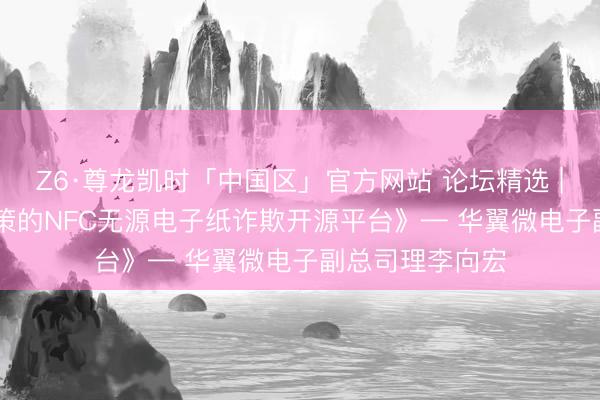 Z6·尊龙凯时「中国区」官方网站 论坛精选 | 《接管SoC决策的NFC无源电子纸诈欺开源平台》— 华翼微电子副总司理李向宏