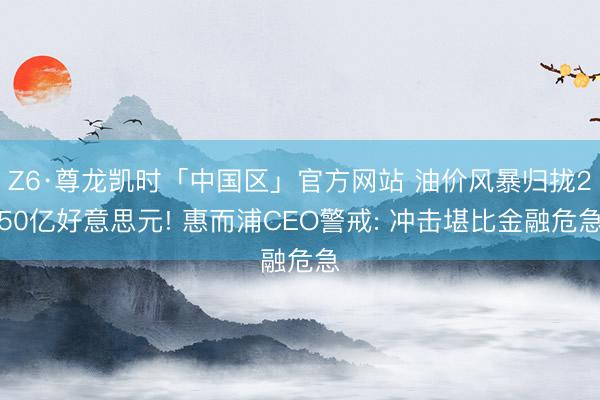 Z6·尊龙凯时「中国区」官方网站 油价风暴归拢250亿好意思元! 惠而浦CEO警戒: 冲击堪比金融危急