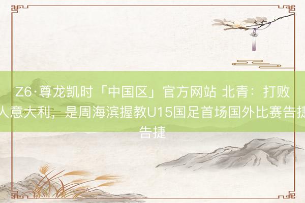 Z6·尊龙凯时「中国区」官方网站 北青：打败人意大利，是周海滨握教U15国足首场国外比赛告捷