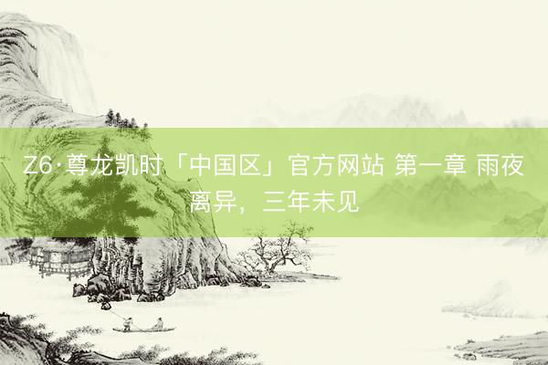 Z6·尊龙凯时「中国区」官方网站 第一章 雨夜离异，三年未见