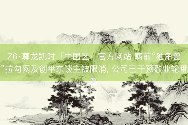 Z6·尊龙凯时「中国区」官方网站 畴前“独角兽”拉勾网及创举东谈主被限消， 公司已干预歇业轮番