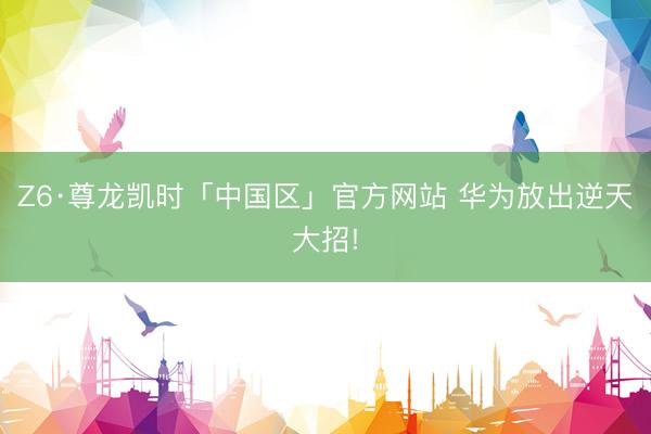 Z6·尊龙凯时「中国区」官方网站 华为放出逆天大招!