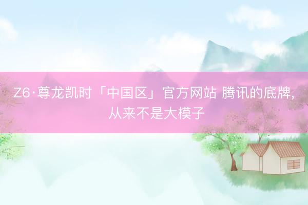 Z6·尊龙凯时「中国区」官方网站 腾讯的底牌， 从来不是大模子