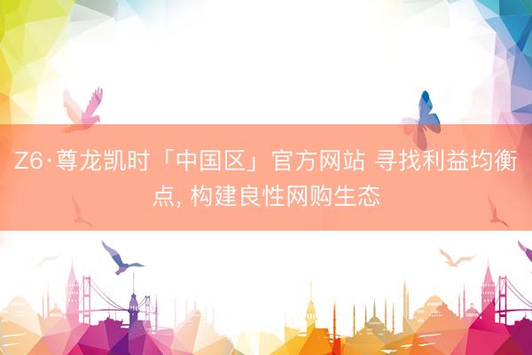 Z6·尊龙凯时「中国区」官方网站 寻找利益均衡点， 构建良性网购生态