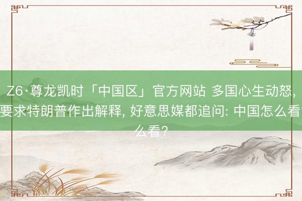 Z6·尊龙凯时「中国区」官方网站 多国心生动怒， 要求特朗普作出解释， 好意思媒都追问: 中国怎么看?