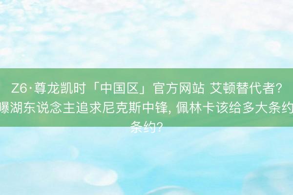 Z6·尊龙凯时「中国区」官方网站 艾顿替代者? 曝湖东说念主追求尼克斯中锋， 佩林卡该给多大条约?