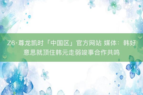 Z6·尊龙凯时「中国区」官方网站 媒体：韩好意思就顶住韩元走弱竣事合作共鸣
