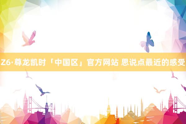 Z6·尊龙凯时「中国区」官方网站 思说点最近的感受